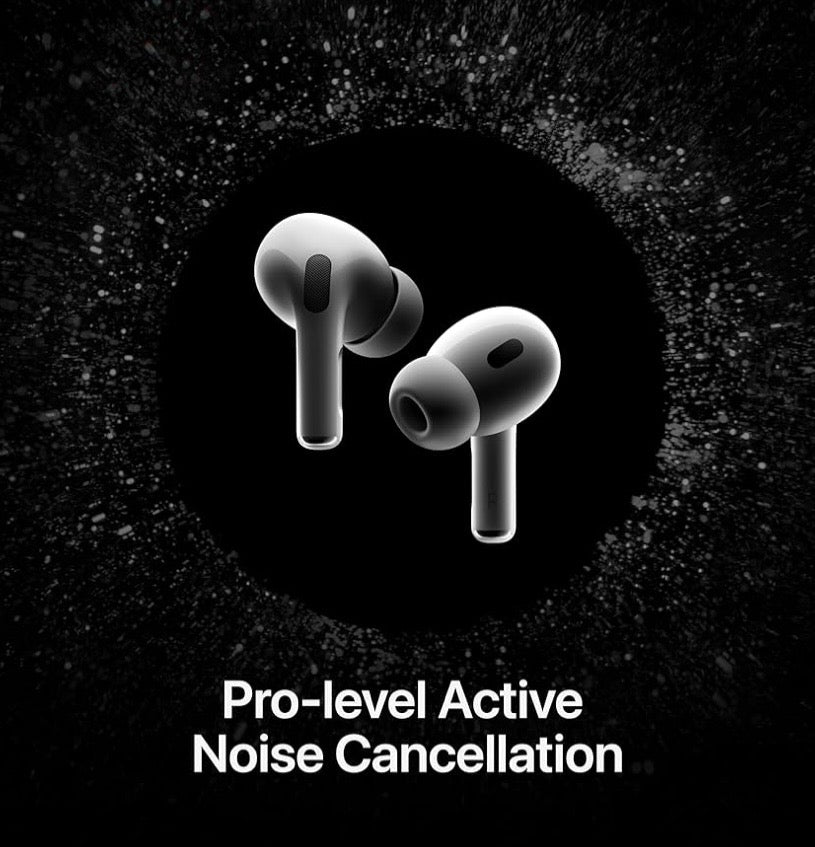Apple AirPods Pro 2 Wireless Earbuds, Active Noise Cancellation, Hearing Aid Feature, Bluetooth Headphones, Transparency, Personalized Spatial Audio, High-Fidelity Sound, H2 Chip, USB-C Charging