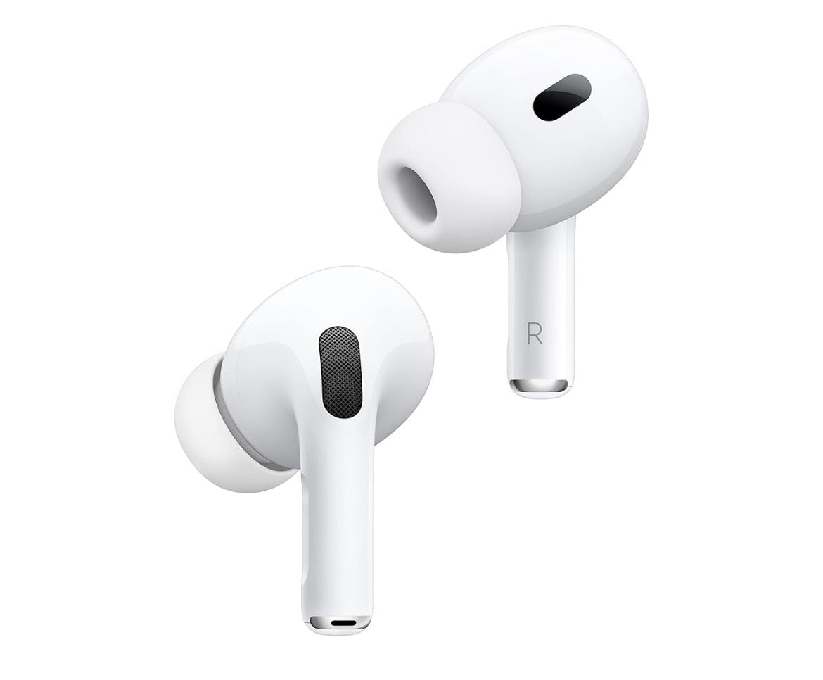 Apple AirPods Pro 2 Wireless Earbuds, Active Noise Cancellation, Hearing Aid Feature, Bluetooth Headphones, Transparency, Personalized Spatial Audio, High-Fidelity Sound, H2 Chip, USB-C Charging