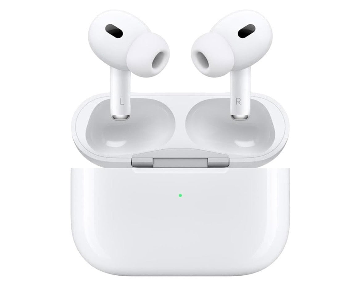 Apple AirPods Pro 2 Wireless Earbuds, Active Noise Cancellation, Hearing Aid Feature, Bluetooth Headphones, Transparency, Personalized Spatial Audio, High-Fidelity Sound, H2 Chip, USB-C Charging