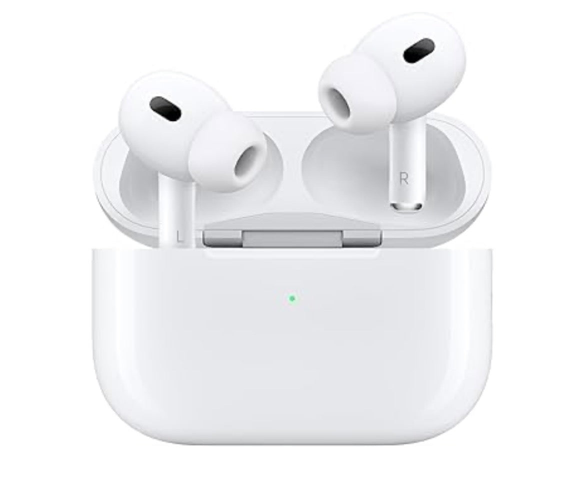 Apple AirPods Pro 2 Wireless Earbuds, Active Noise Cancellation, Hearing Aid Feature, Bluetooth Headphones, Transparency, Personalized Spatial Audio, High-Fidelity Sound, H2 Chip, USB-C Charging
